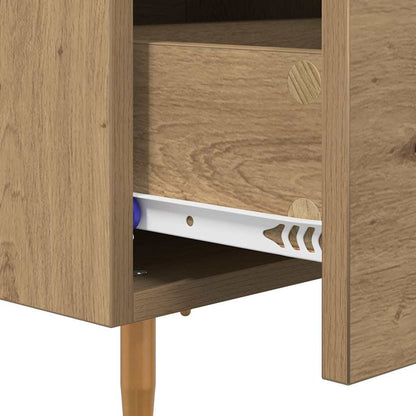 Cabinet de chevet avec tiroir Chêne artisanal - Imagem 9