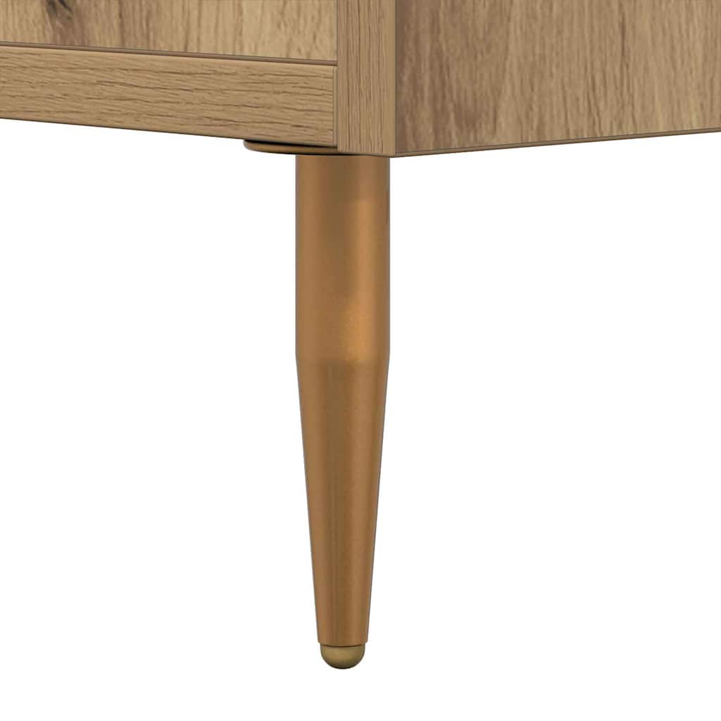 Cabinet de chevet avec tiroir Chêne artisanal - Imagem 11