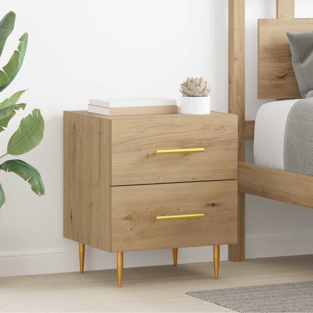 Cabinet de chevet avec tiroir Chêne artisanal - Imagem 1