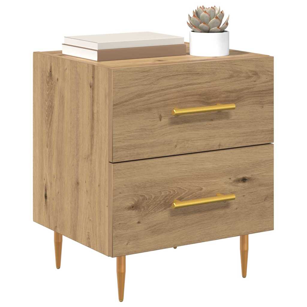 Cabinet de chevet avec tiroir Chêne artisanal - Imagem 3