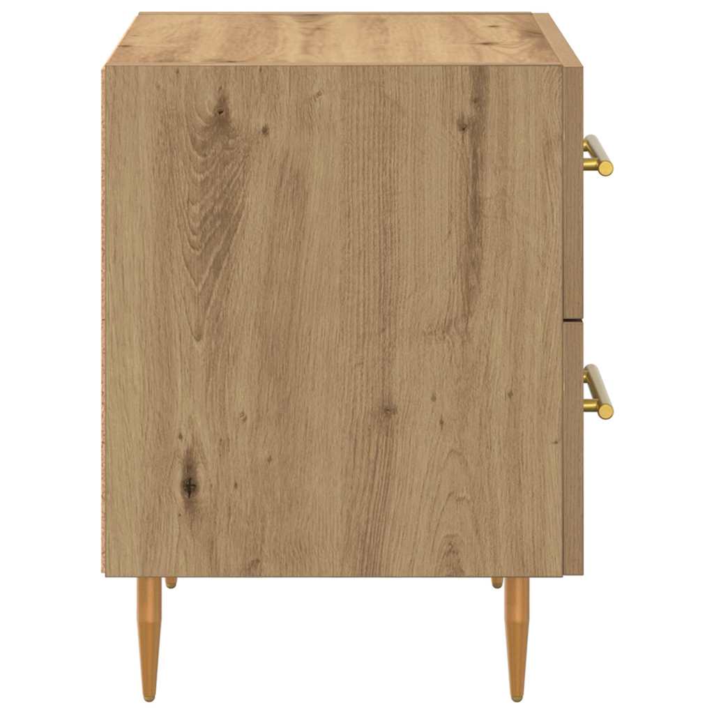 Cabinet de chevet avec tiroir Chêne artisanal - Imagem 7