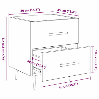 Cabinet de chevet avec tiroir Chêne artisanal - Imagem 13