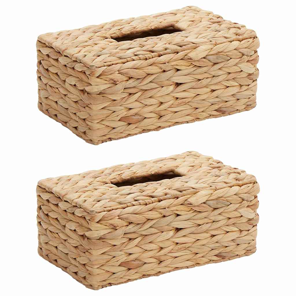 Housses de boîte à tissues 2 pcs Jacinthe d'eau Naturel - Imagem 12