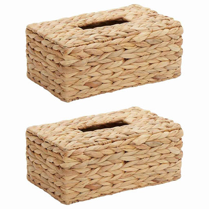 Housses de boîte à tissues 2 pcs Jacinthe d'eau Naturel - Imagem 12
