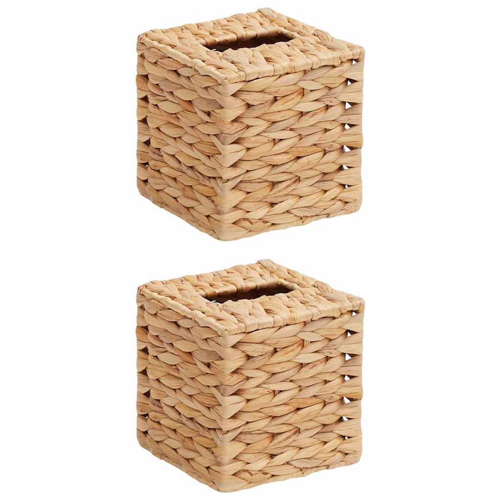 Housses de boîte à tissues 2 pcs Jacinthe d'eau Naturel - Imagem 2