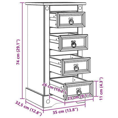 Table de chevet avec tiroir   Pin massif - Imagem 13