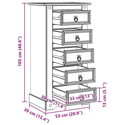 Table de chevet avec tiroir   Pin massif - Imagem 13