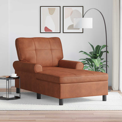 Chaise longue Brun Brillant  PU antique - Imagem 12