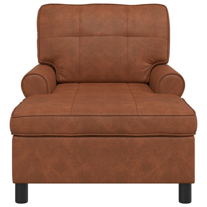 Chaise longue Brun Brillant  PU antique - Imagem 15