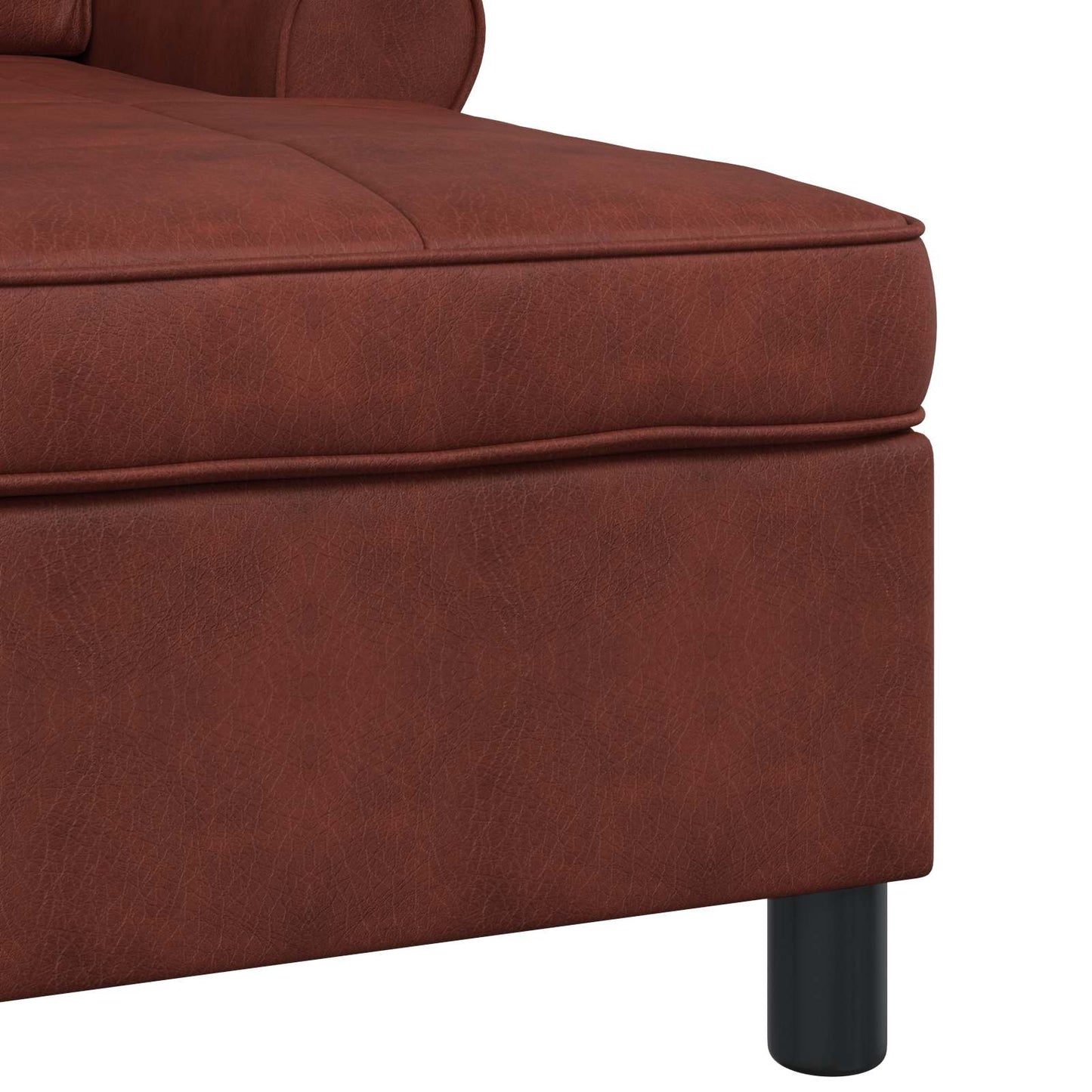 Chaise longue Brun Brillant  PU antique - Imagem 7