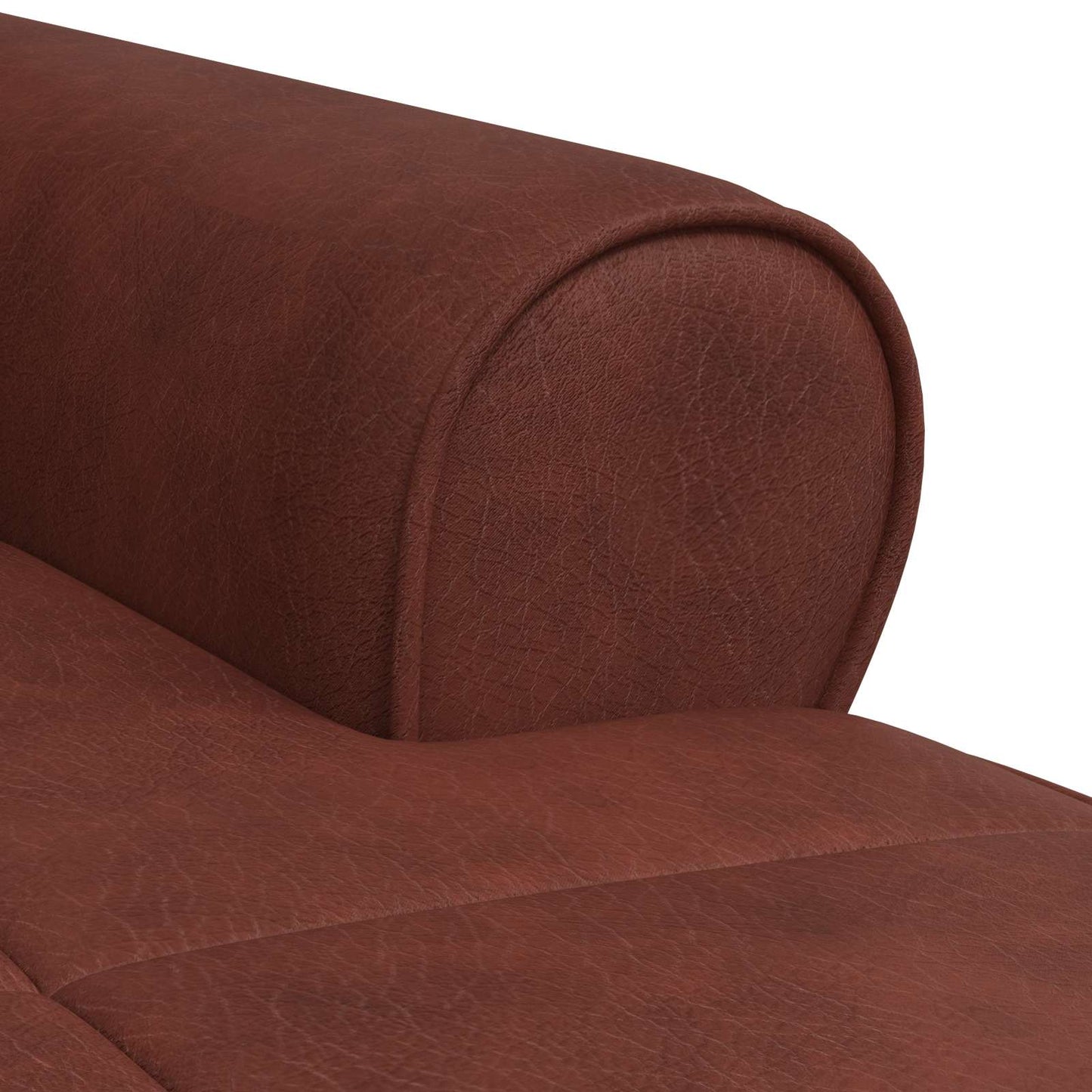 Chaise longue Brun Brillant  PU antique - Imagem 8