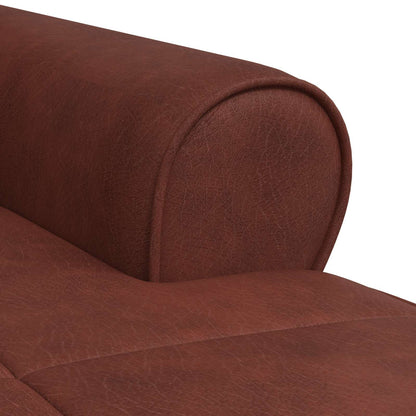 Chaise longue Brun Brillant  PU antique - Imagem 8