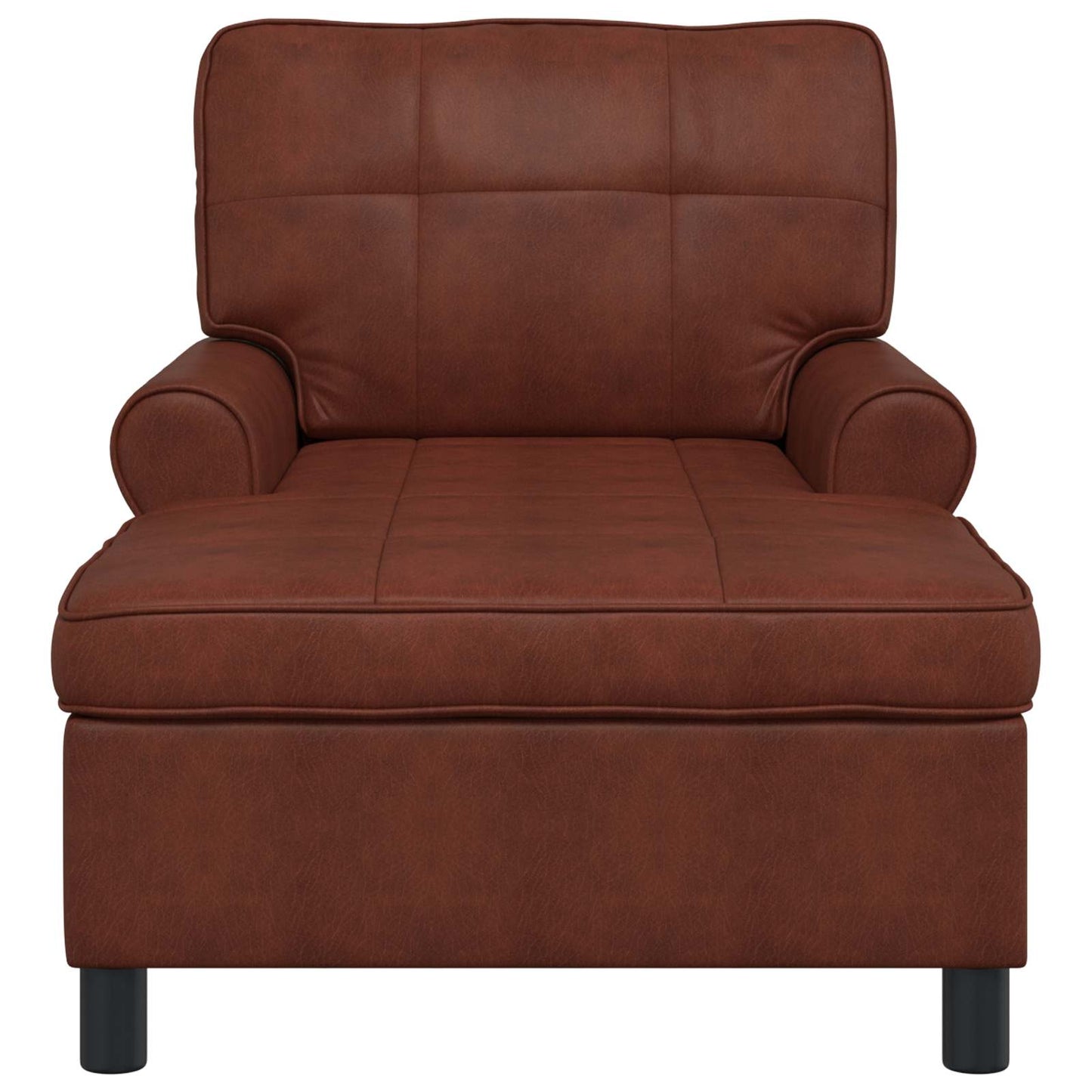 Chaise longue Brun Brillant  PU antique - Imagem 4