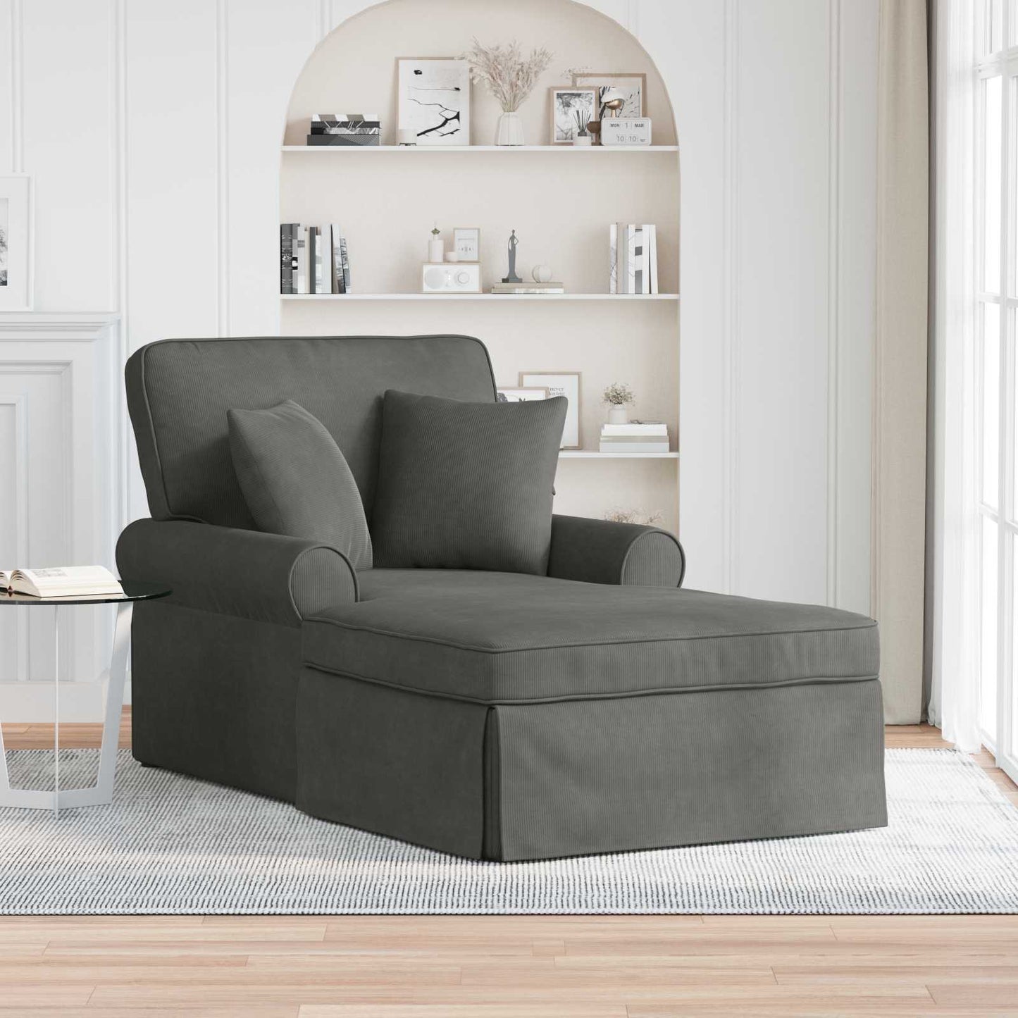 Chaise lounge avec jupe avec coussin - Imagem 12