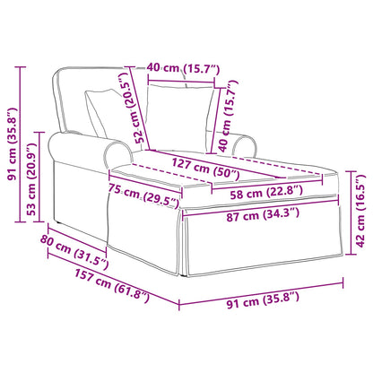 Chaise lounge avec jupe avec coussin - Imagem 11