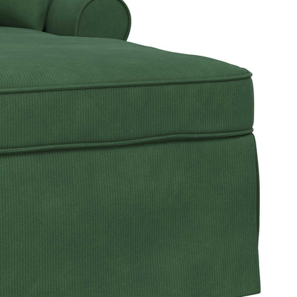 Chaise longue avec jupe - Style contemporain - Velours côtelé orange - Sensuri Maison