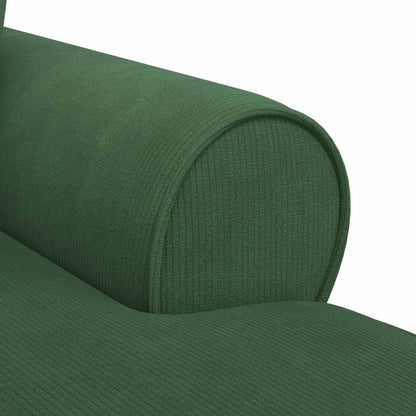 Chaise longue avec jupe - Style contemporain - Velours côtelé orange - Sensuri Maison