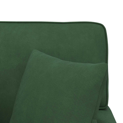 Chaise longue avec jupe - Style contemporain - Velours côtelé orange - Sensuri Maison