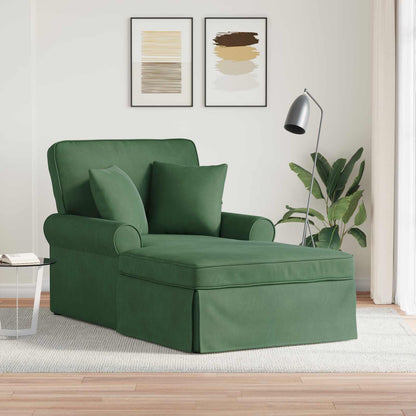 Chaise longue avec jupe - Style contemporain - Velours côtelé orange - Sensuri Maison