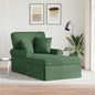 Chaise longue avec jupe - Style contemporain - Velours côtelé orange - Sensuri Maison