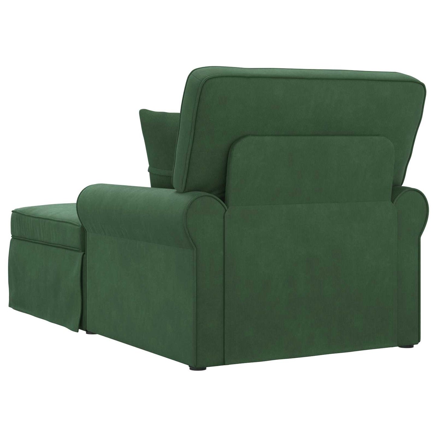 Chaise longue avec jupe - Style contemporain - Velours côtelé orange - Sensuri Maison
