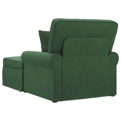 Chaise longue avec jupe - Style contemporain - Velours côtelé orange - Sensuri Maison