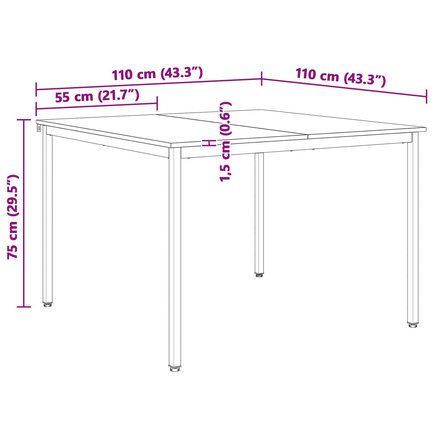 Table de salle à manger / Table de repas - Sensuri Maison