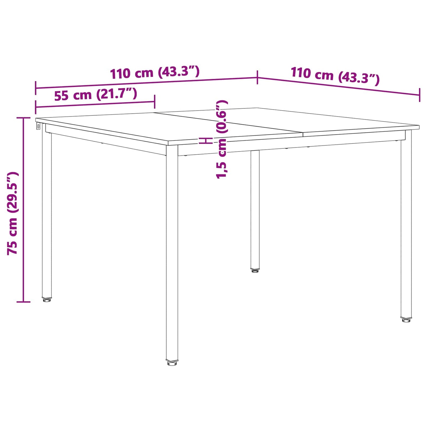 Table de salle à manger / Table de repas - Sensuri Maison