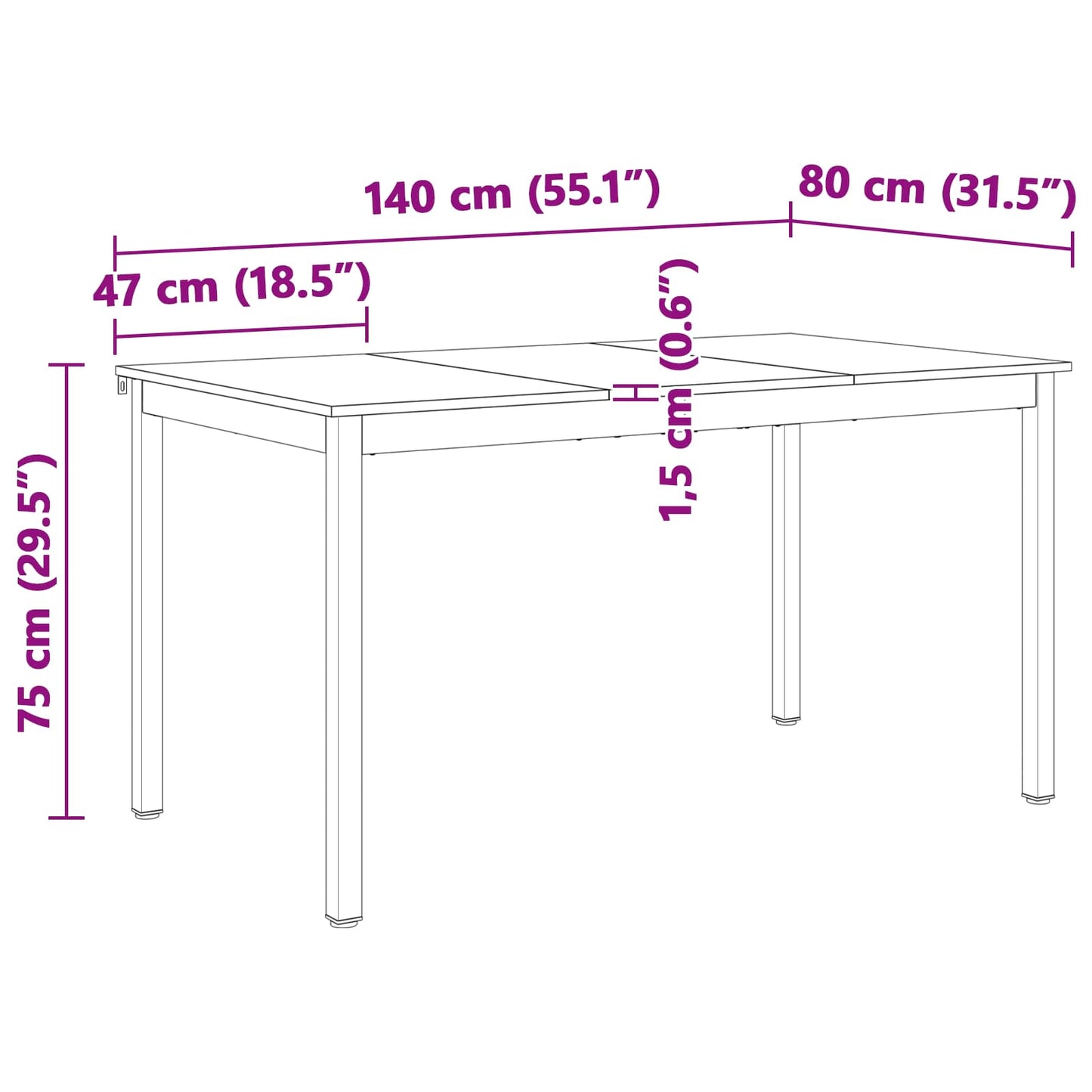 Table de salle à manger / Table de repas - Sensuri Maison