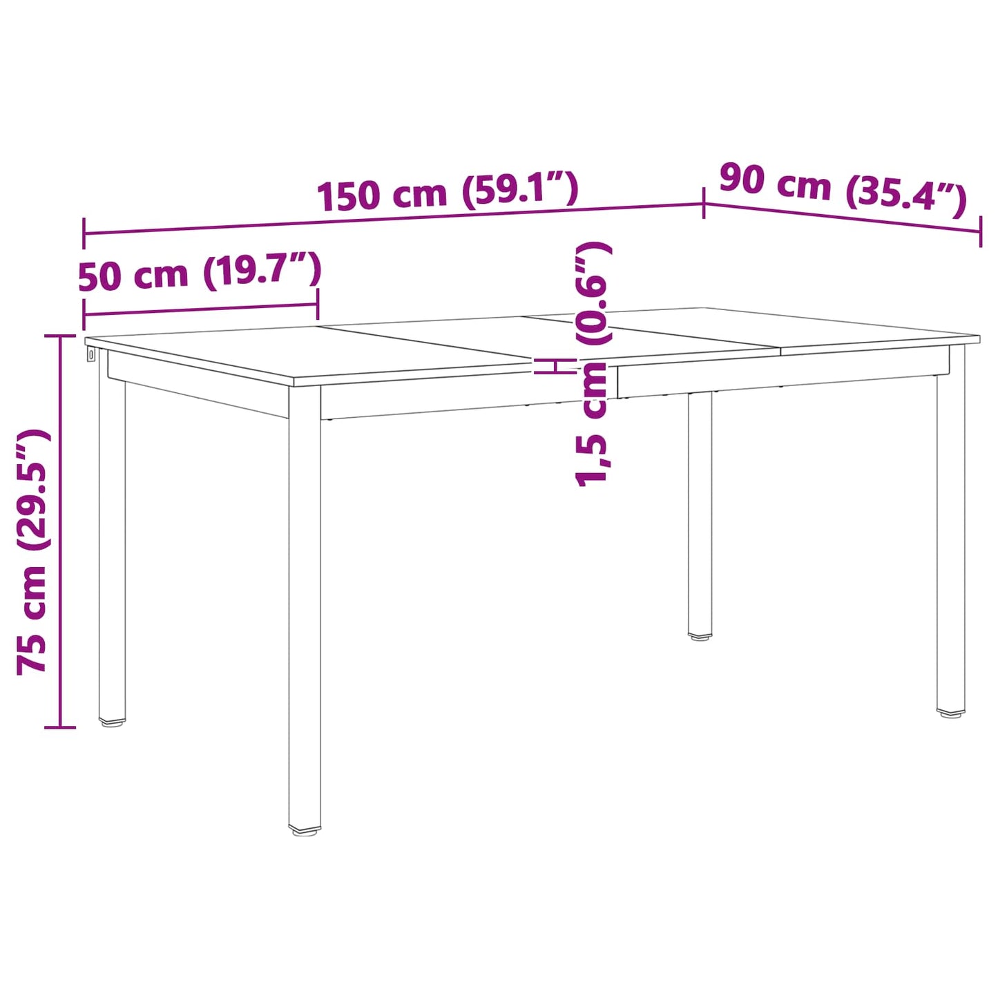 Table de salle à manger / Table de repas - Imagem 11
