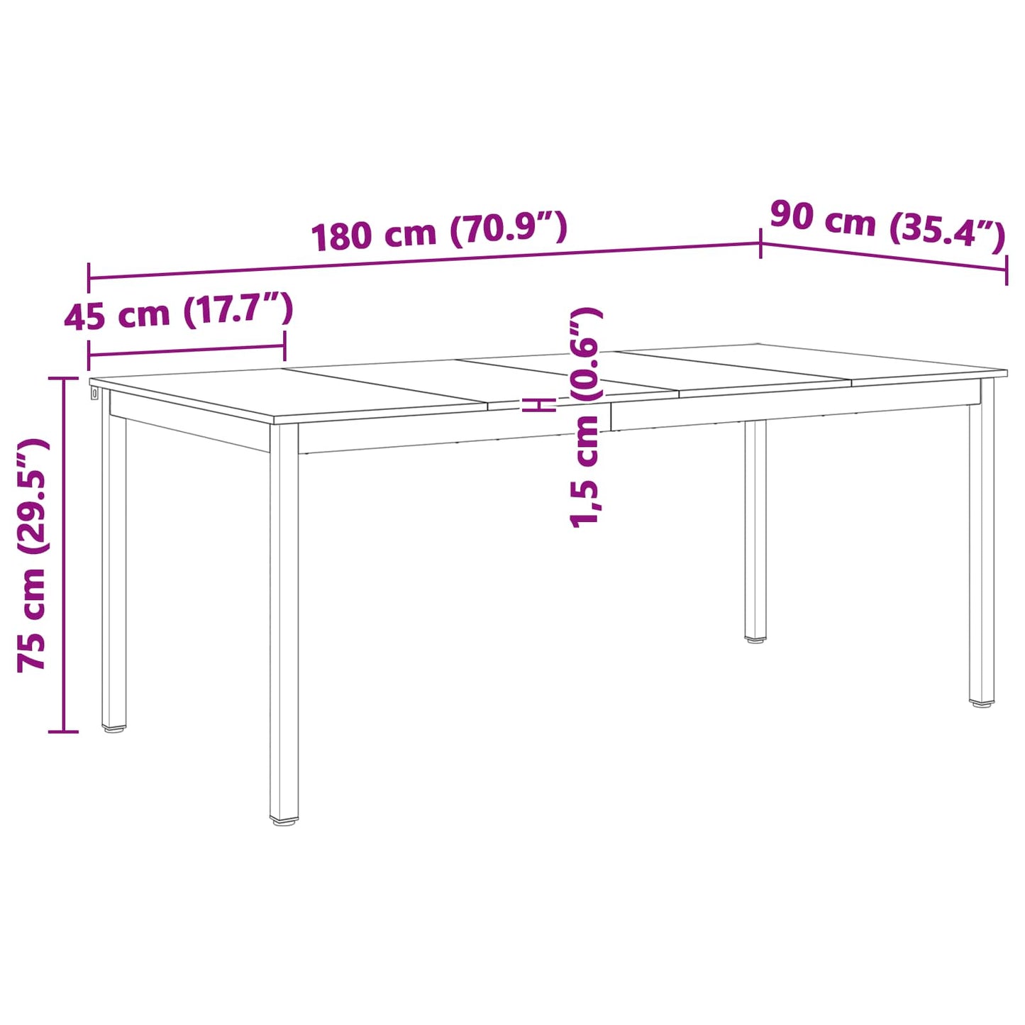 Table de salle à manger / Table de repas - Sensuri Maison