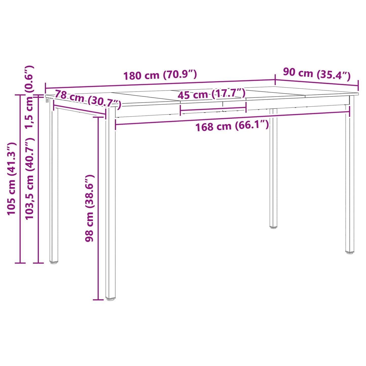 Table de bar /  Bois de pin massif - Sensuri Maison