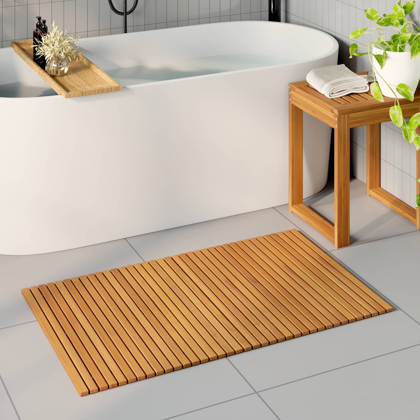Tapis de bain Uni   bois - Imagem 1