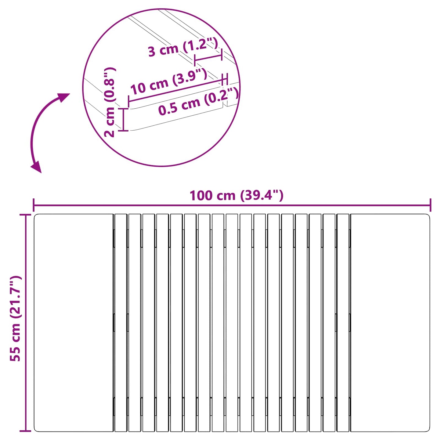 Tapis de bain Uni   bois - Imagem 9
