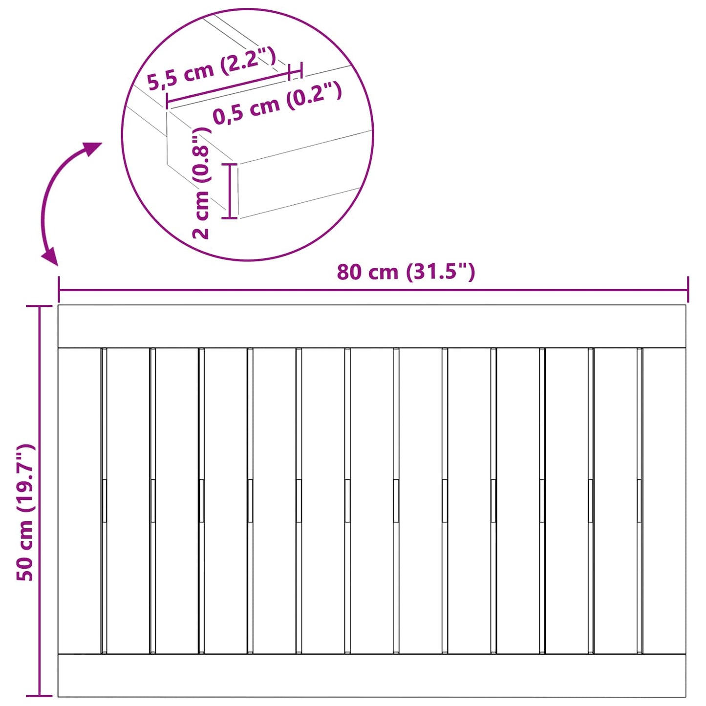 Tapis de bain Uni   bois - Imagem 9