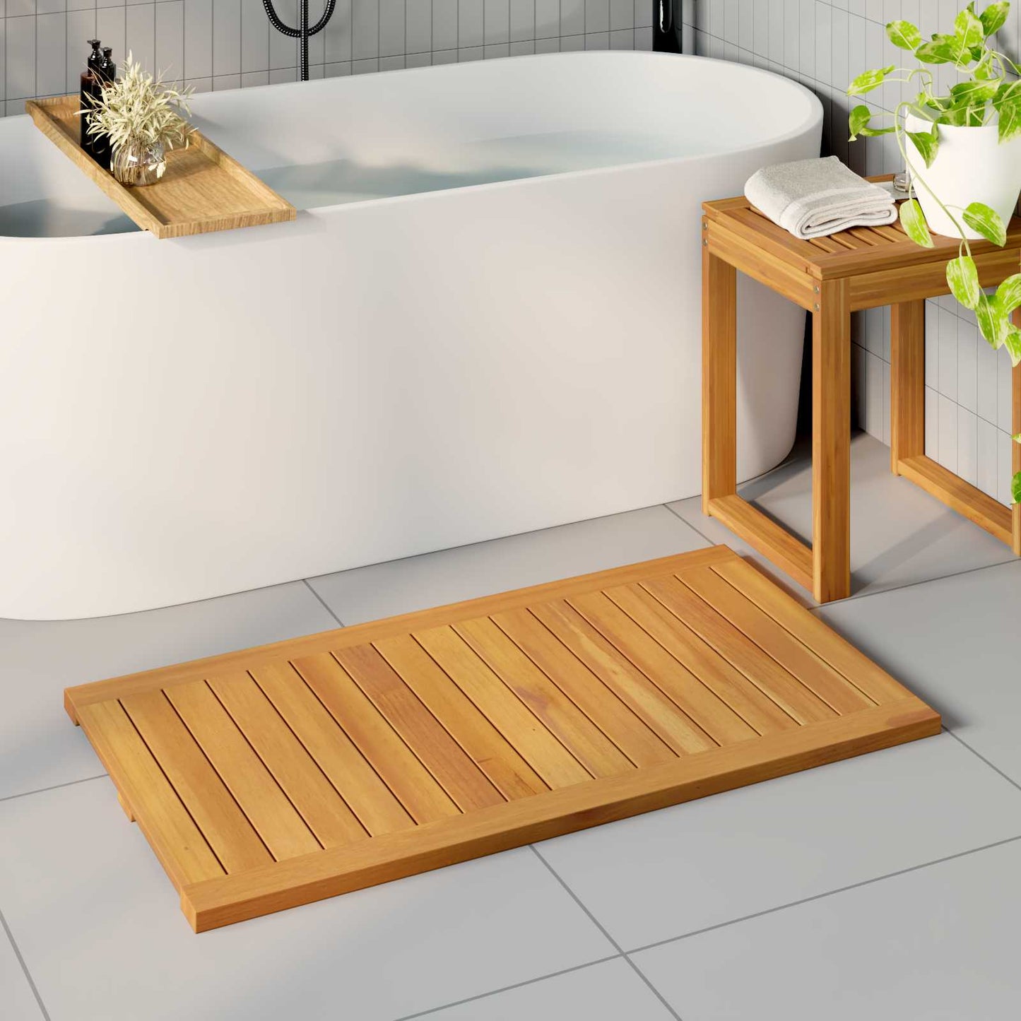 Tapis de bain Uni   bois - Imagem 10