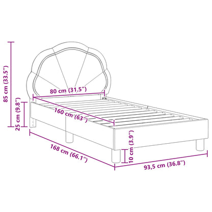 Cadre de lit pour enfants avec tête de lit  foncé - Imagem 10
