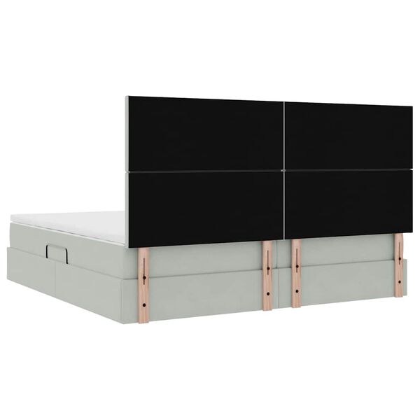 Lit avec rangement et LED   Velours - Imagem 6