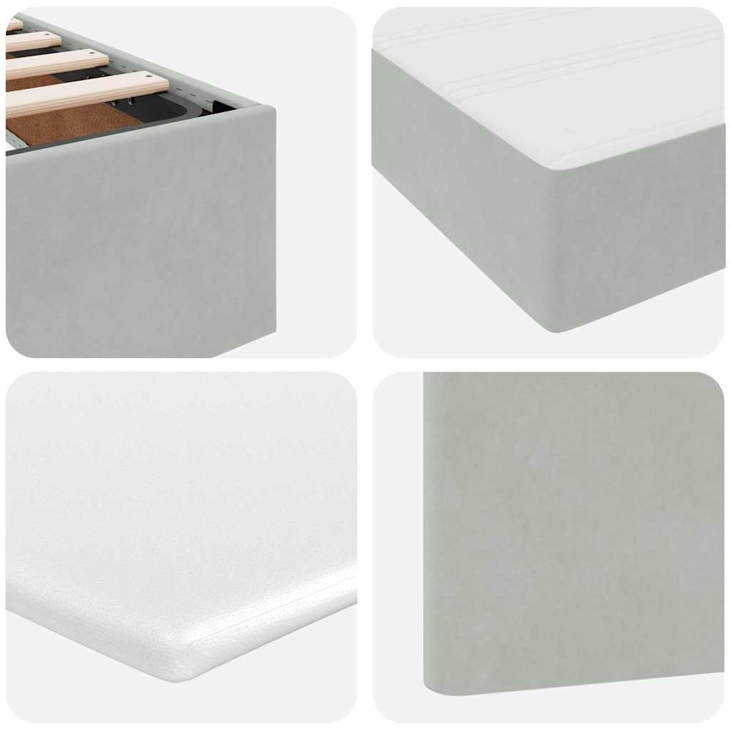 Lit avec rangement et LED   Velours - Imagem 7