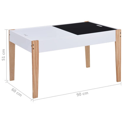 Ensemble de table et chaises pour enfants 3 pcs Noir et