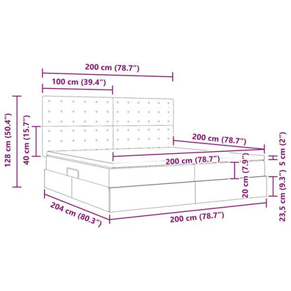 Lit avec rangement et LED avec matelas  pur - Imagem 13