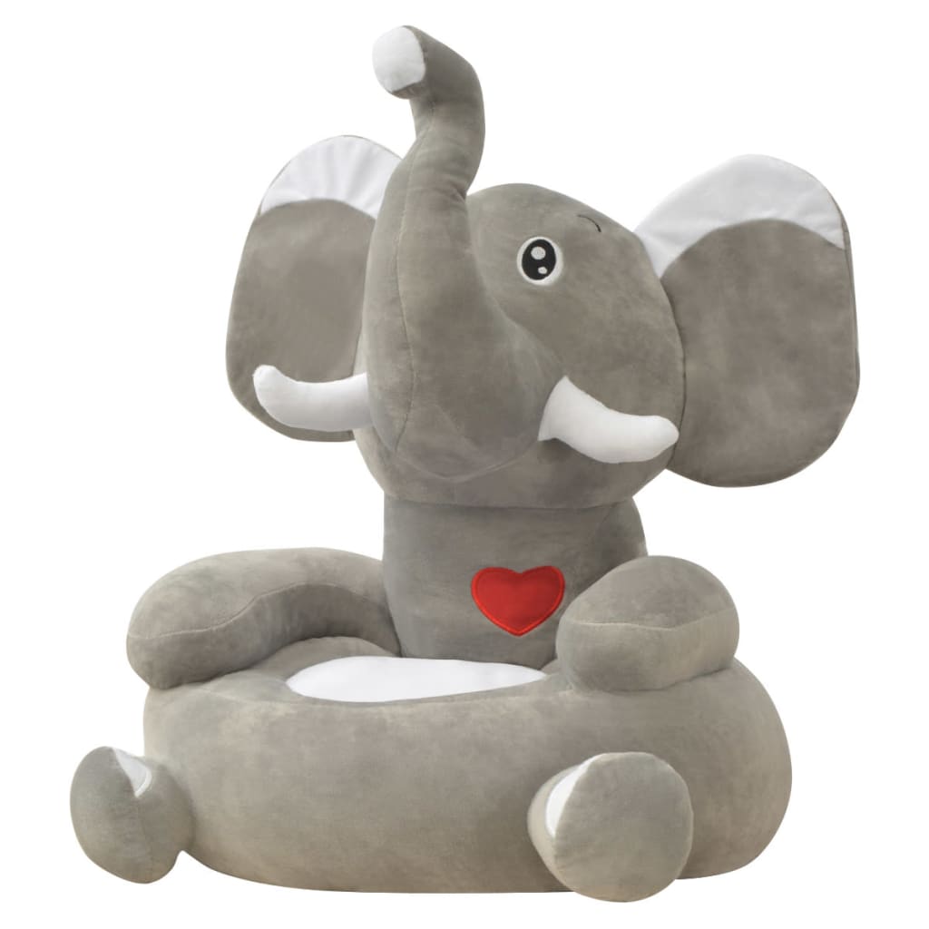 Chaise en peluche pour enfants Éléphant - Imagem 1