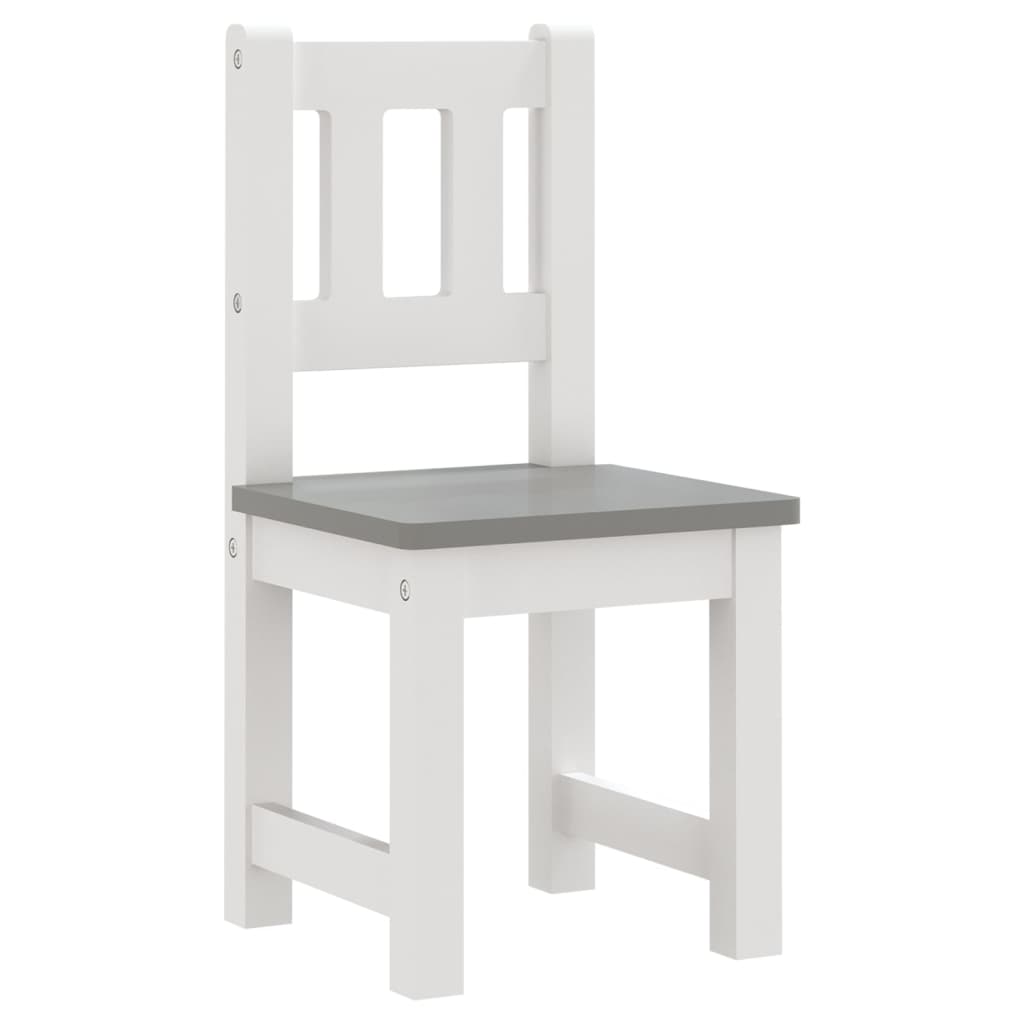 Ensemble de table et chaises enfants 4 pcs  et gris MDF - Imagem 6