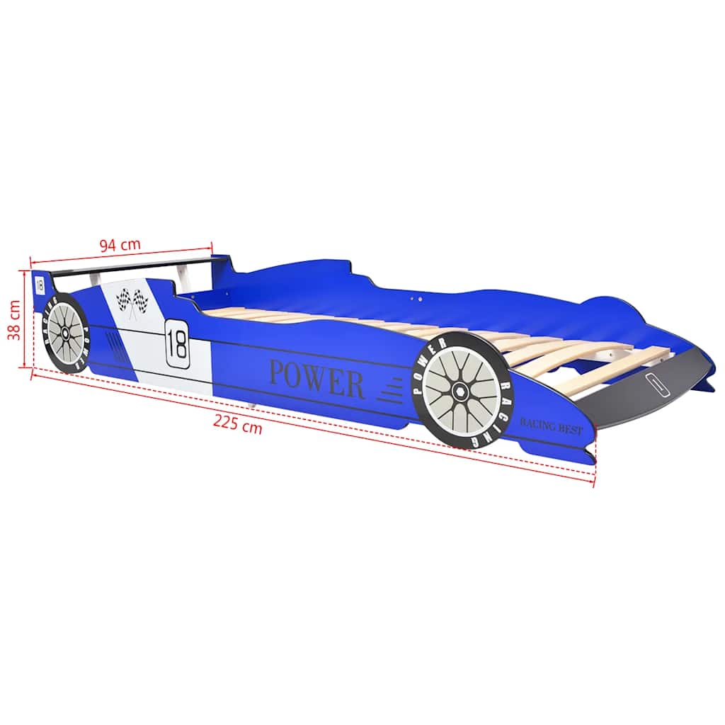 Lit voiture de course pour enfants avec LED 90 x 200 cm - Imagem 4