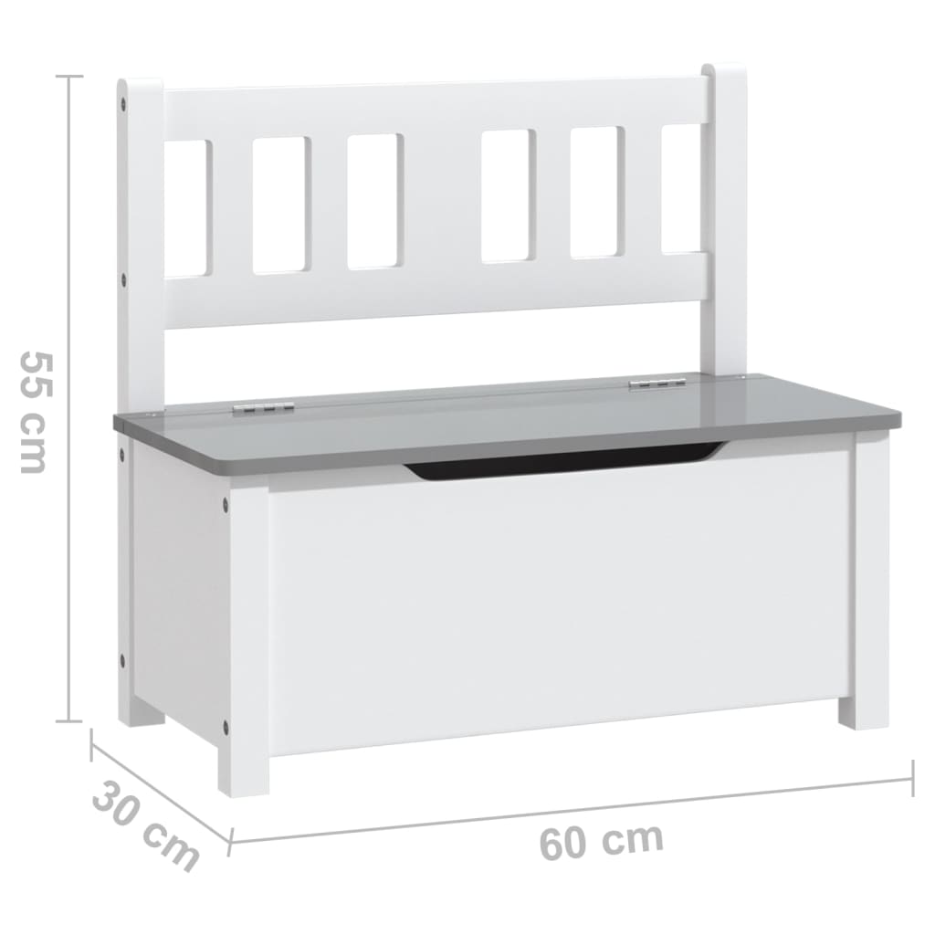 Ensemble de table et chaises enfants 4 pcs  et gris MDF - Imagem 8